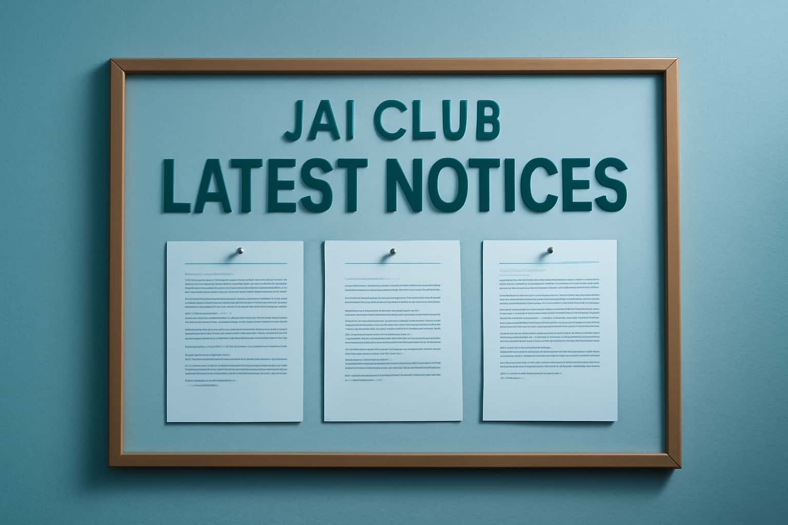 A high-tech representation of the Latest Jai Club Notices.