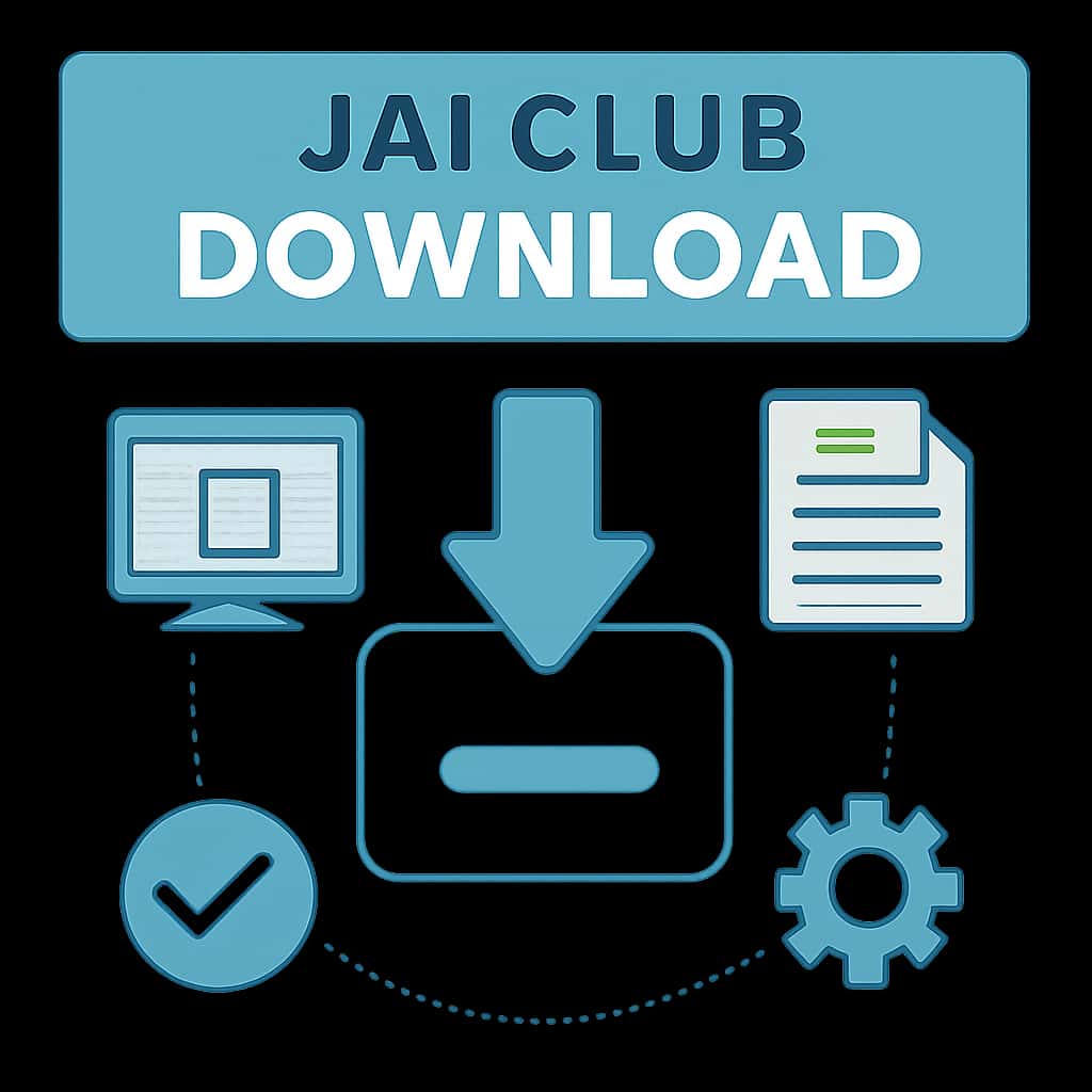 An educational illustration about the Jai Club Download process.