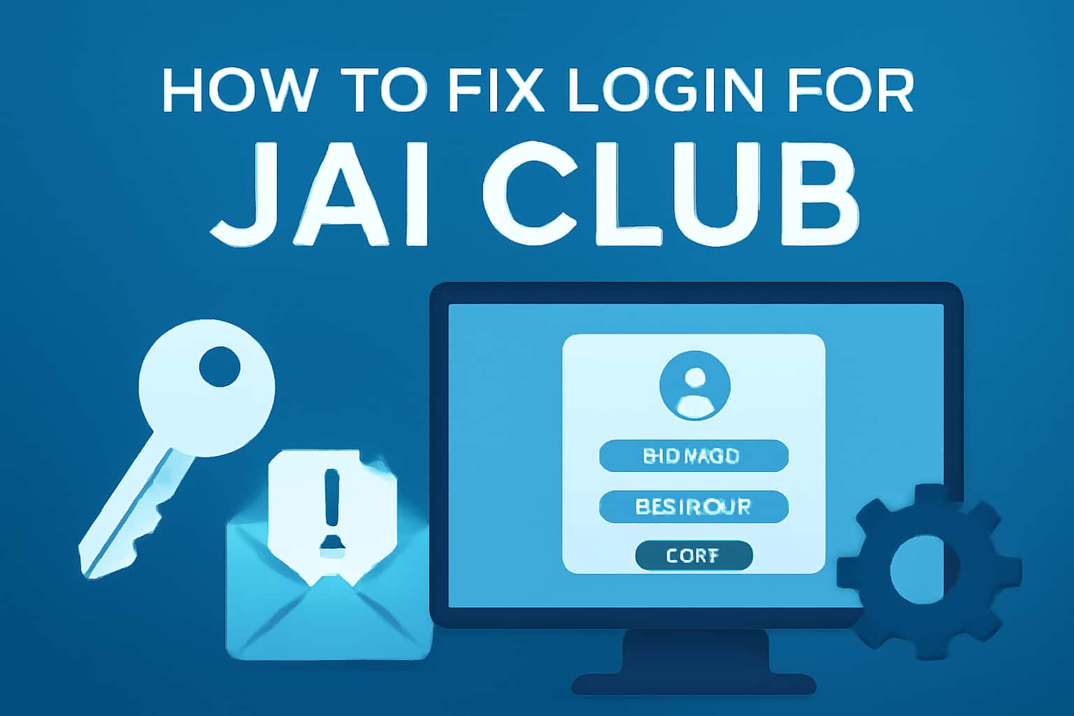 An informative visual representation of how to solve login issues for Jai Club.