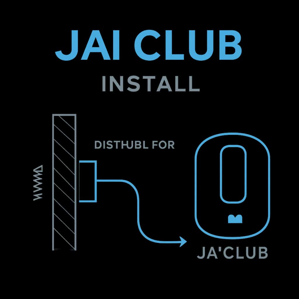 An educational illustration about Jai Club installation steps.