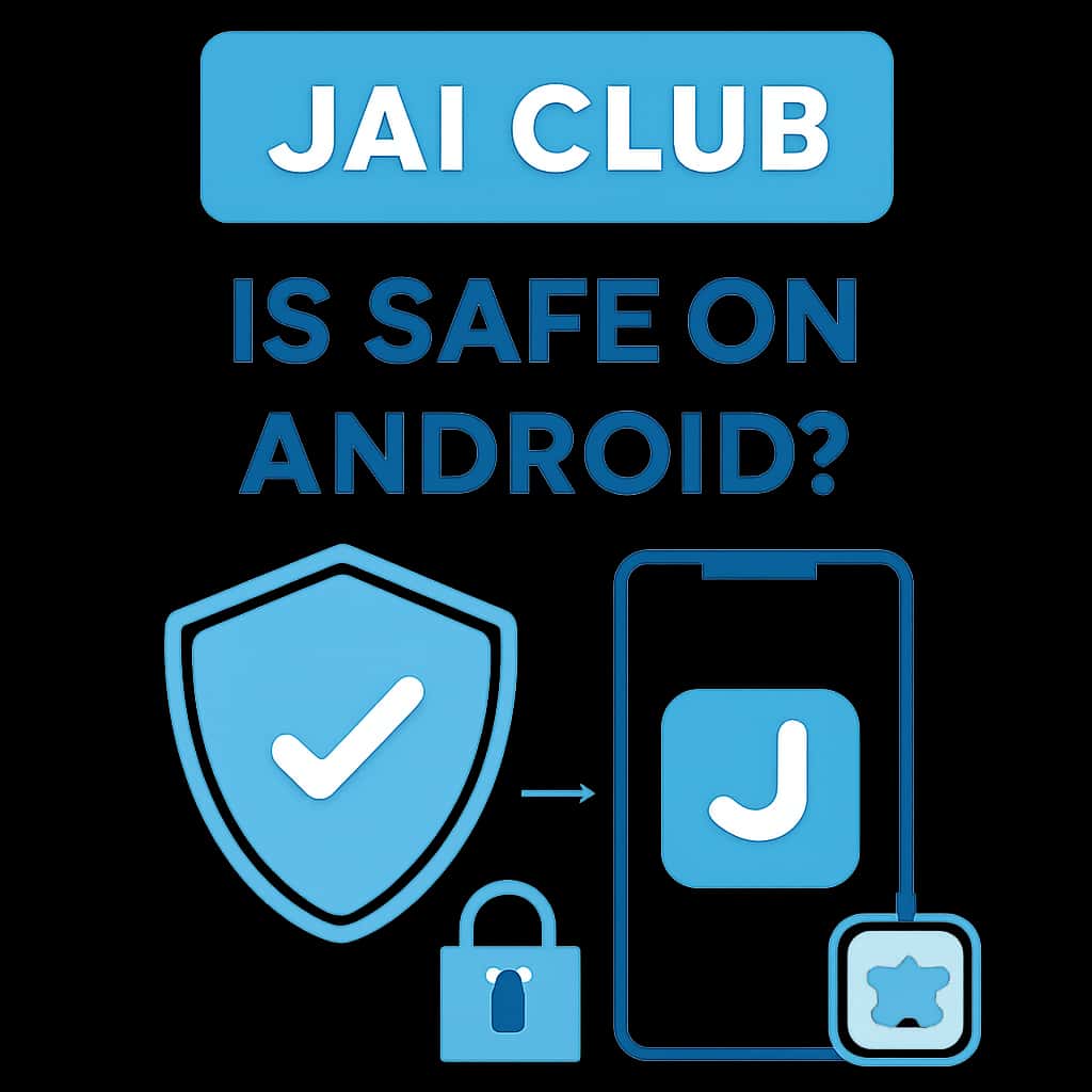 Illustration depicting Jai Club safety measures on Android.