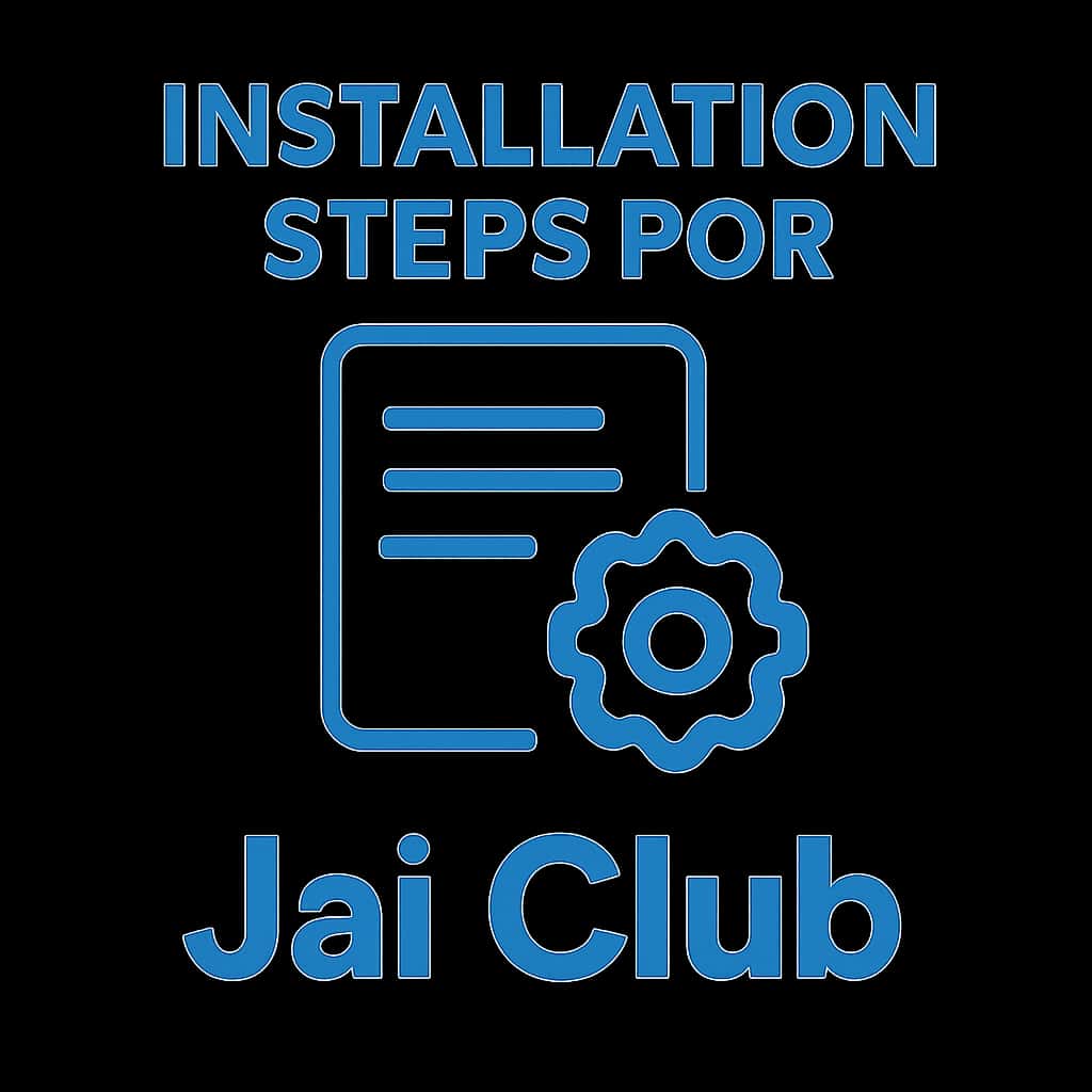 Square icon representing the installation steps for Jai Club.