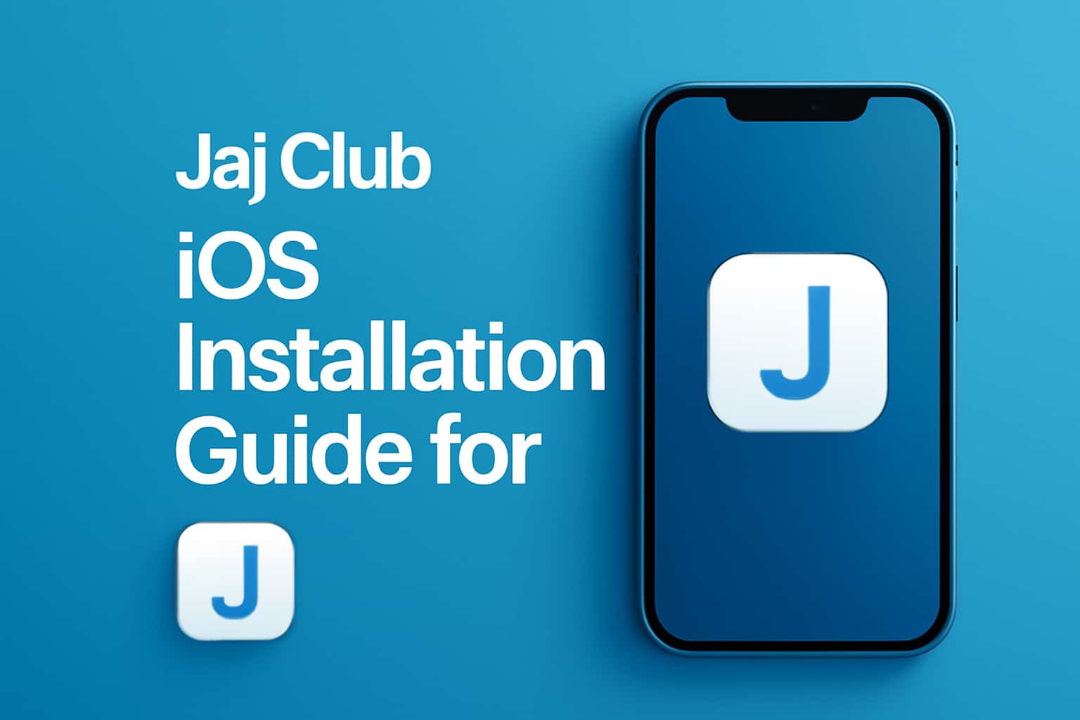 Visual representation of the iOS Installation Guide for Jai Club.