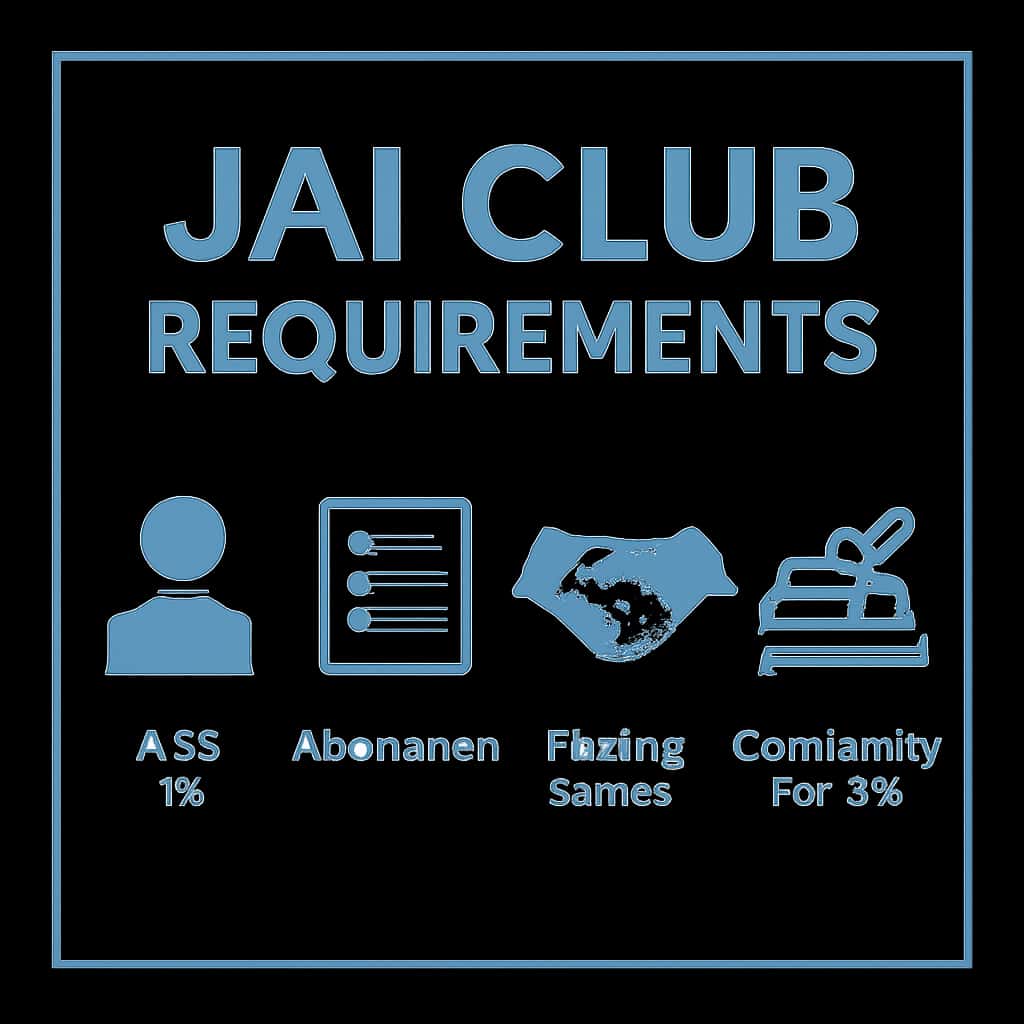 An educational diagram on Jai Club Requirements.