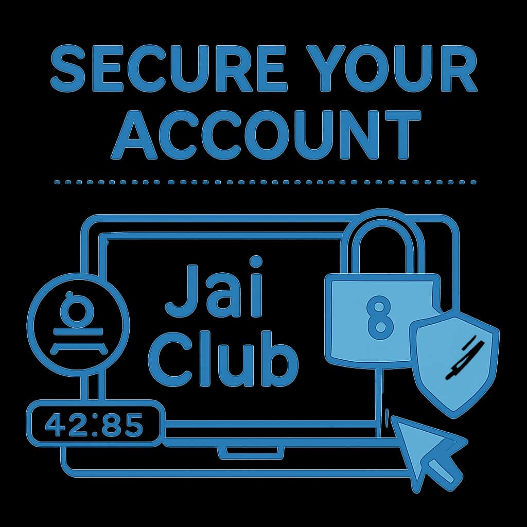 A diagram explaining the process of securing your Jai Club account.