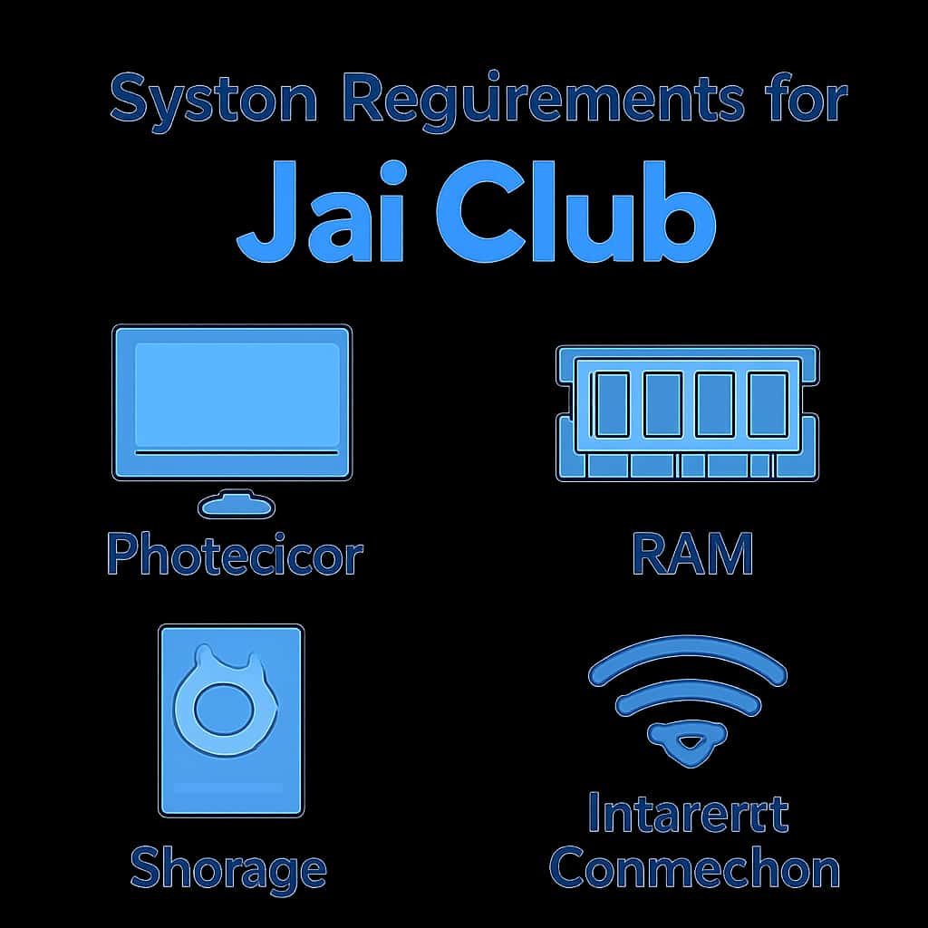 Diagram illustrating system requirements for Jai Club