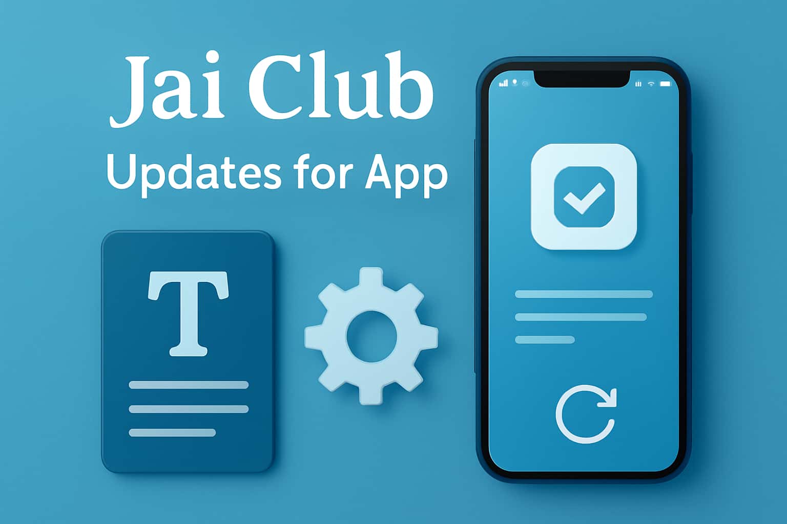 Informative image about the updates for the Jai Club app.